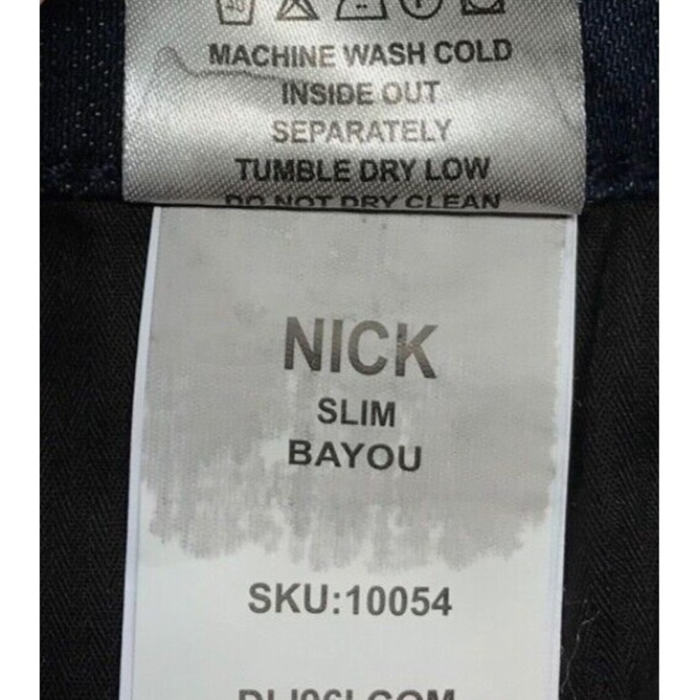 DL1961 Jeans Mens Size 34 X‎ 32 Actual 34X28 Dark Blue Nick Slim Bayou Preppy - Picture 8 of 13